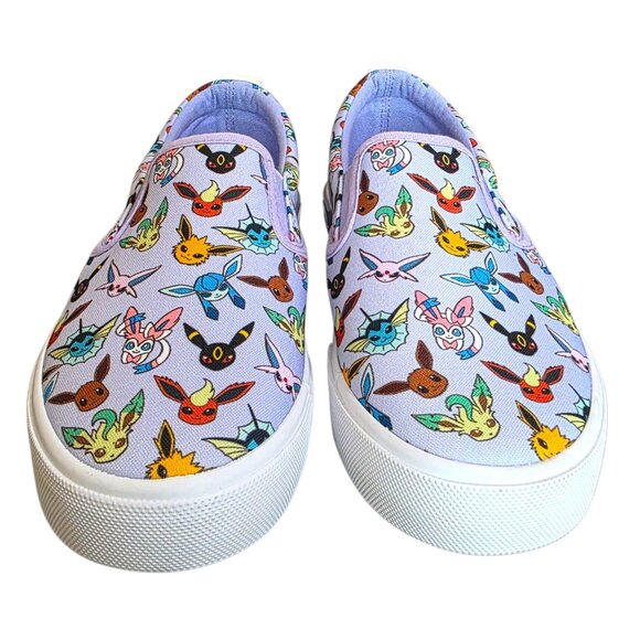 Pokemon Pikachu Slip-On Canvas Casual Sneakers Twin Gore Big Girl Size 4 - Picture 5 of 7